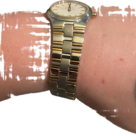Bulova Two-Tone Gold and Silver Ladies Bracelet Watch main image 4